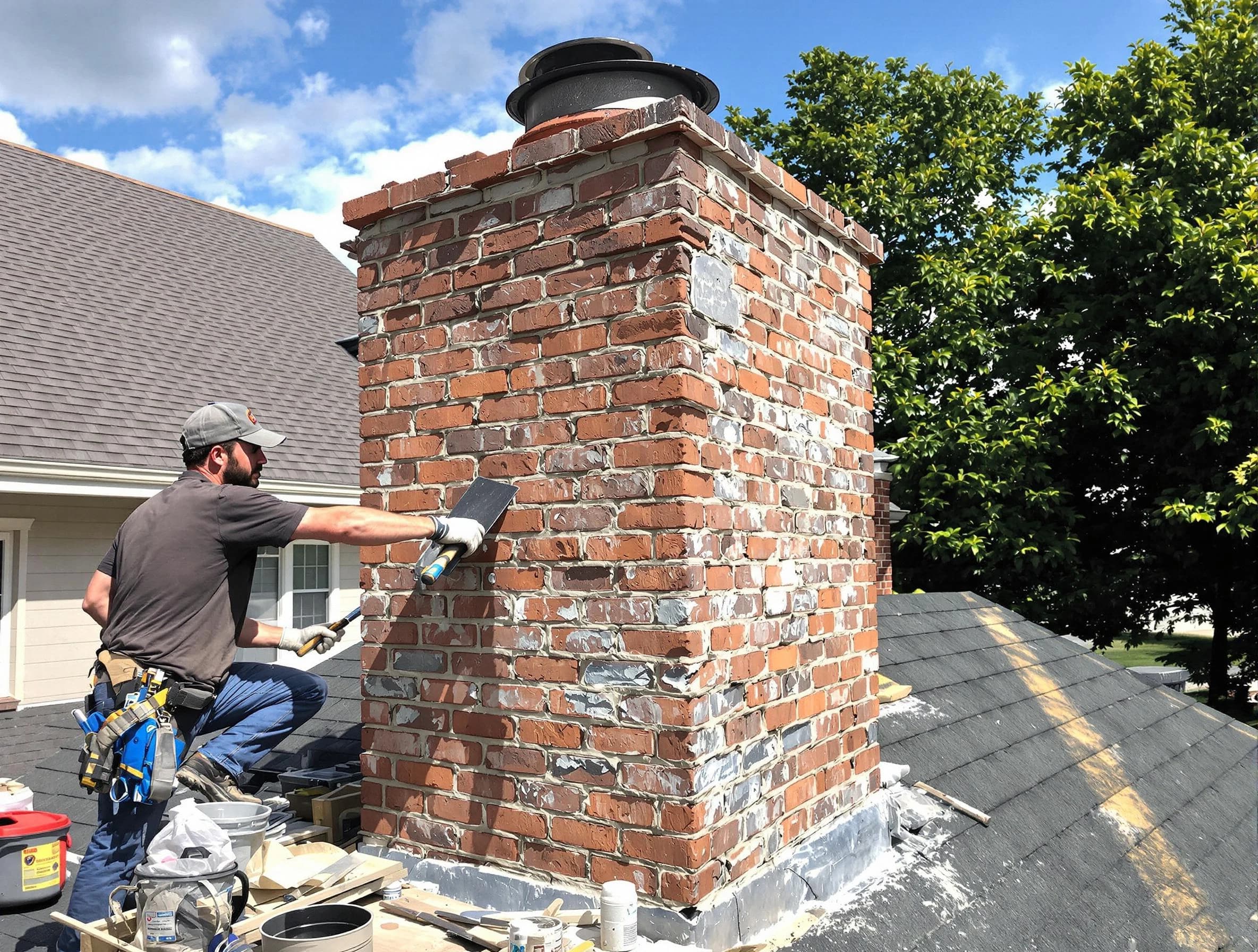 Completed chimney rebuild by Farmington Chimney Sweep in Farmington, UT