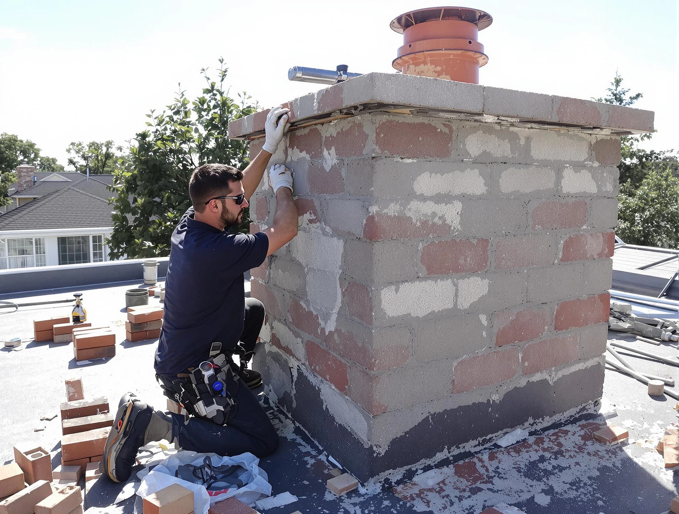 Advanced chimney repair process by Farmington Chimney Sweep in Farmington, UT