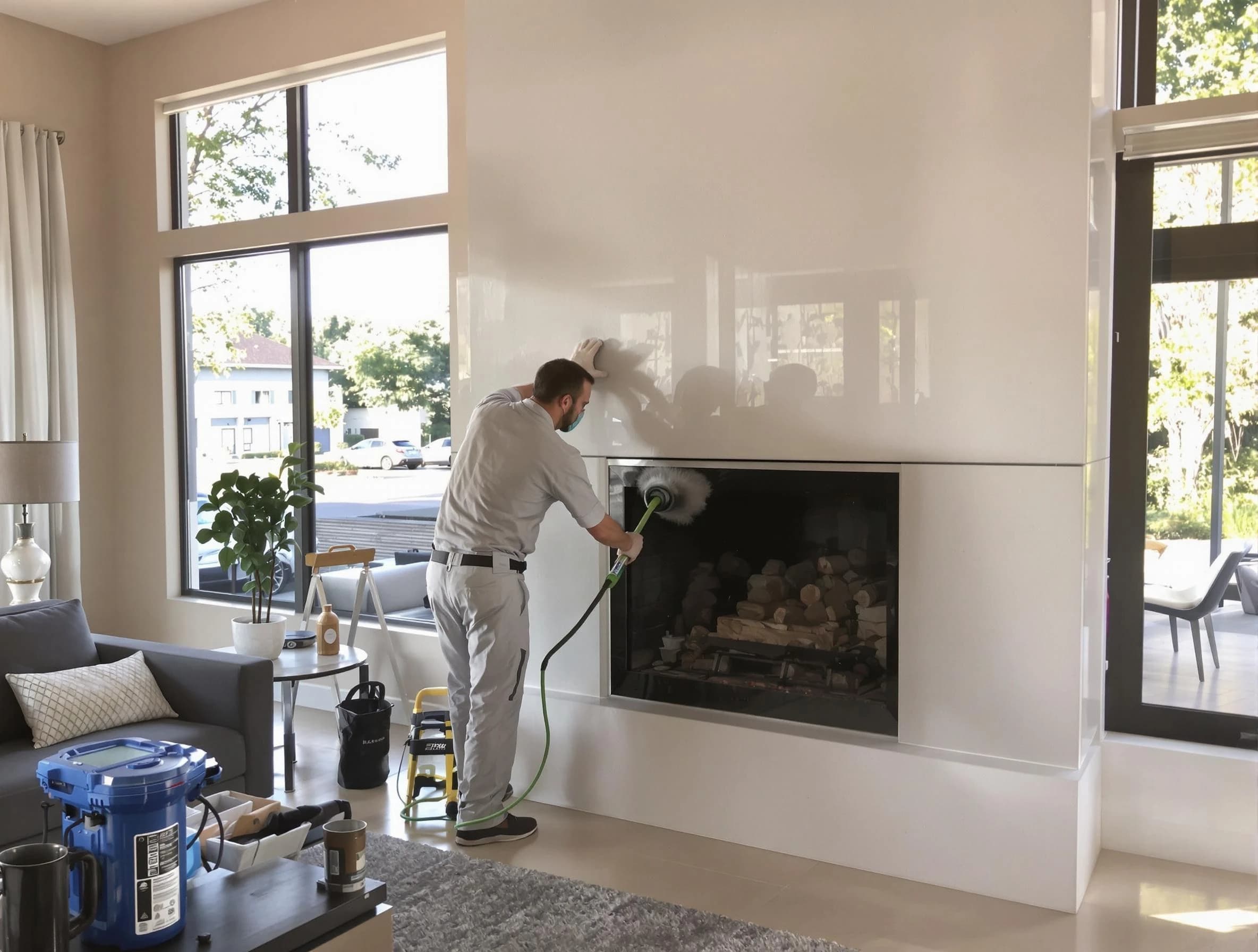 Farmington Chimney Sweep performing thorough soot removal in Farmington, UT