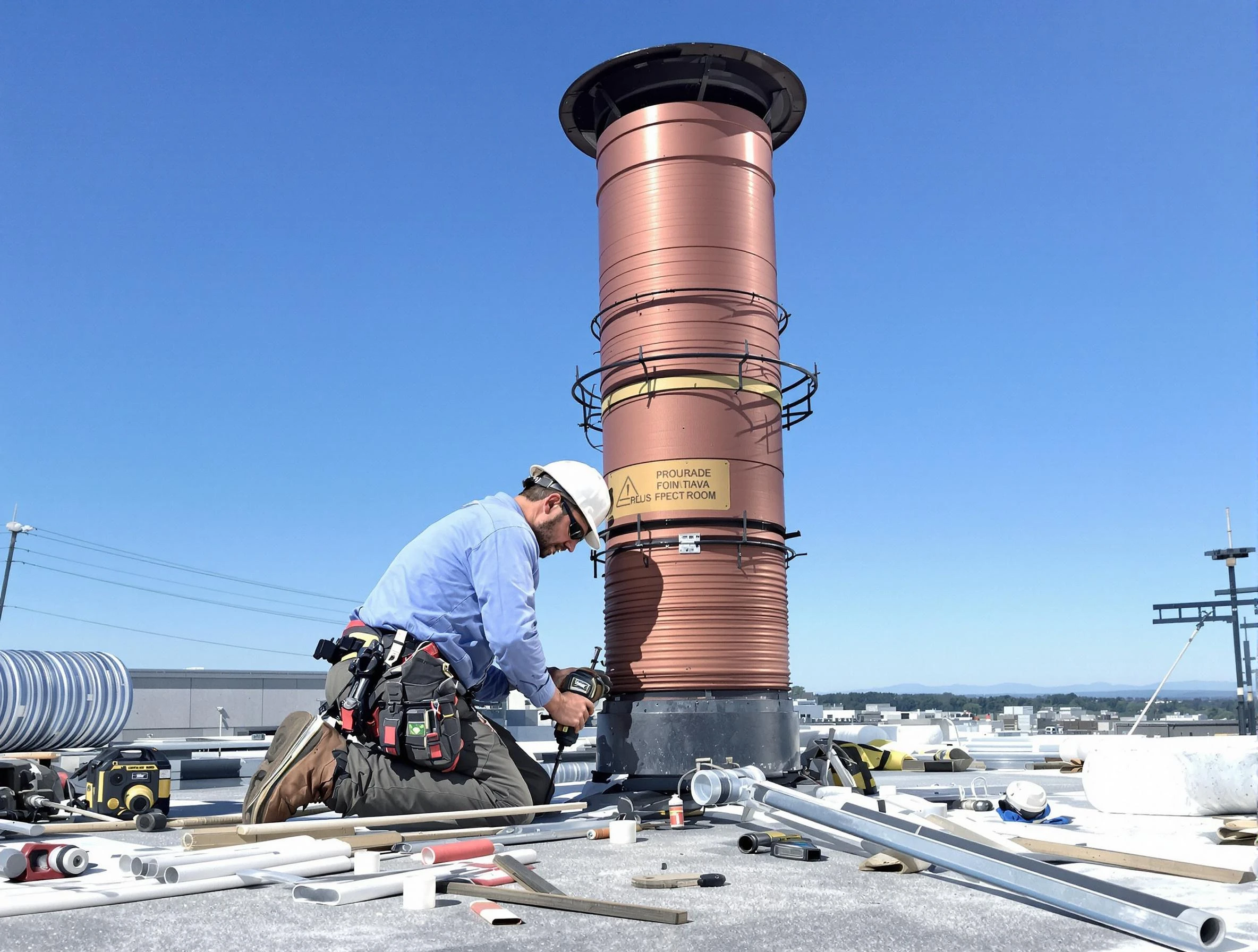 Installed chimney liner by Farmington Chimney Sweep in Farmington, UT