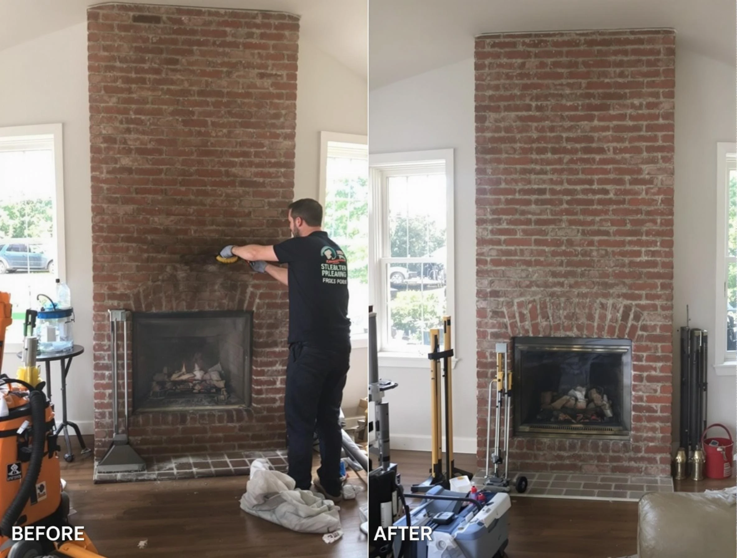 Finished chimney sweeping service by Farmington Chimney Sweep in Farmington, UT
