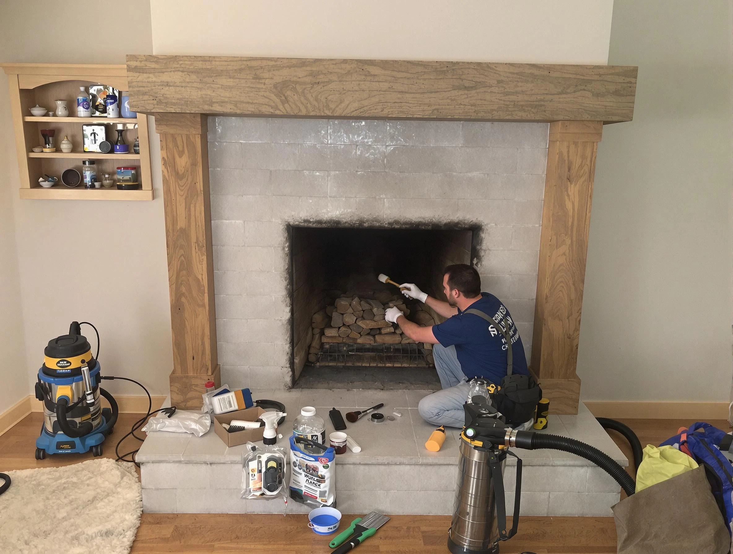 Detailed creosote removal process by Farmington Chimney Sweep in Farmington, UT
