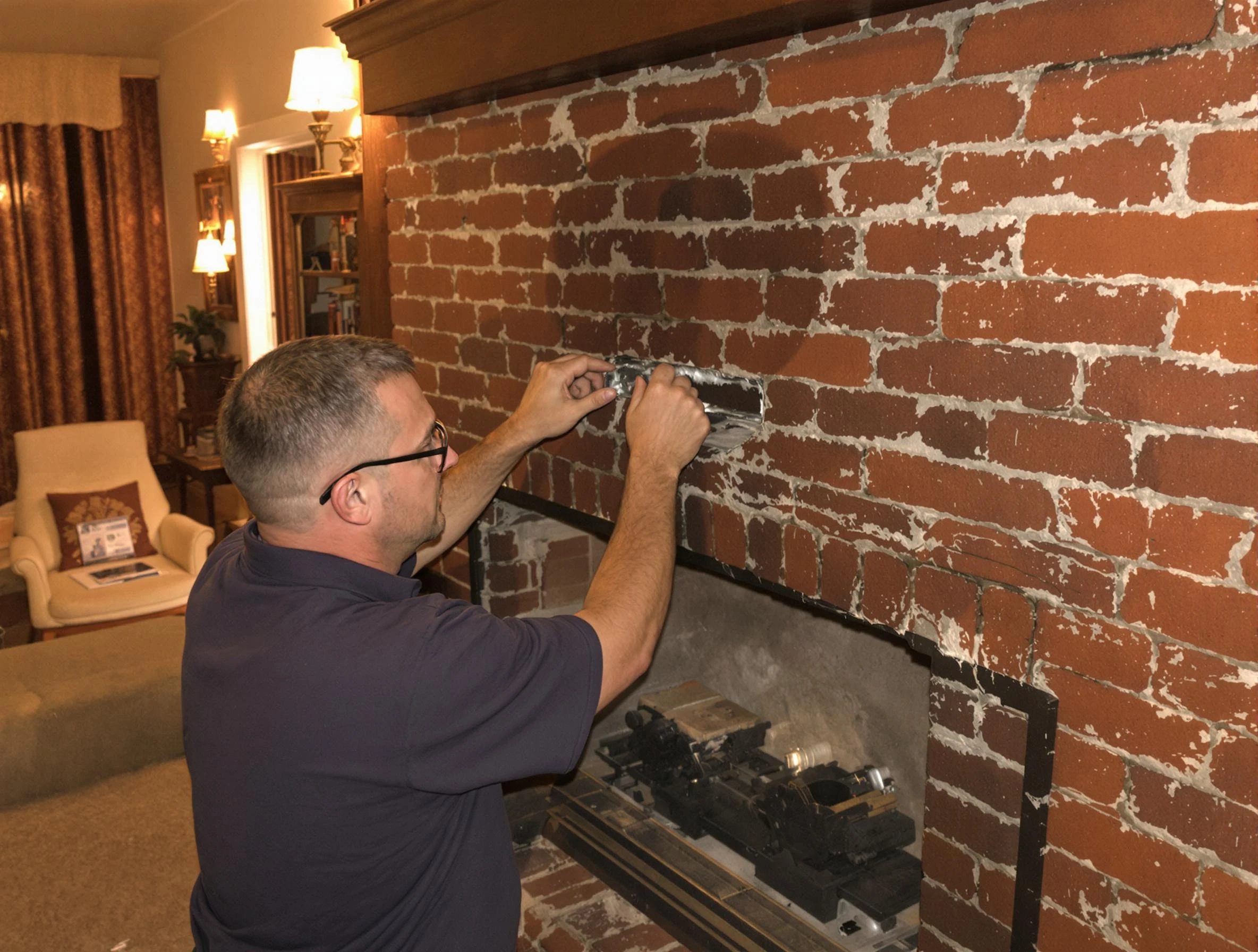 Farmington Chimney Sweep expert fixing a fireplace in Farmington, UT