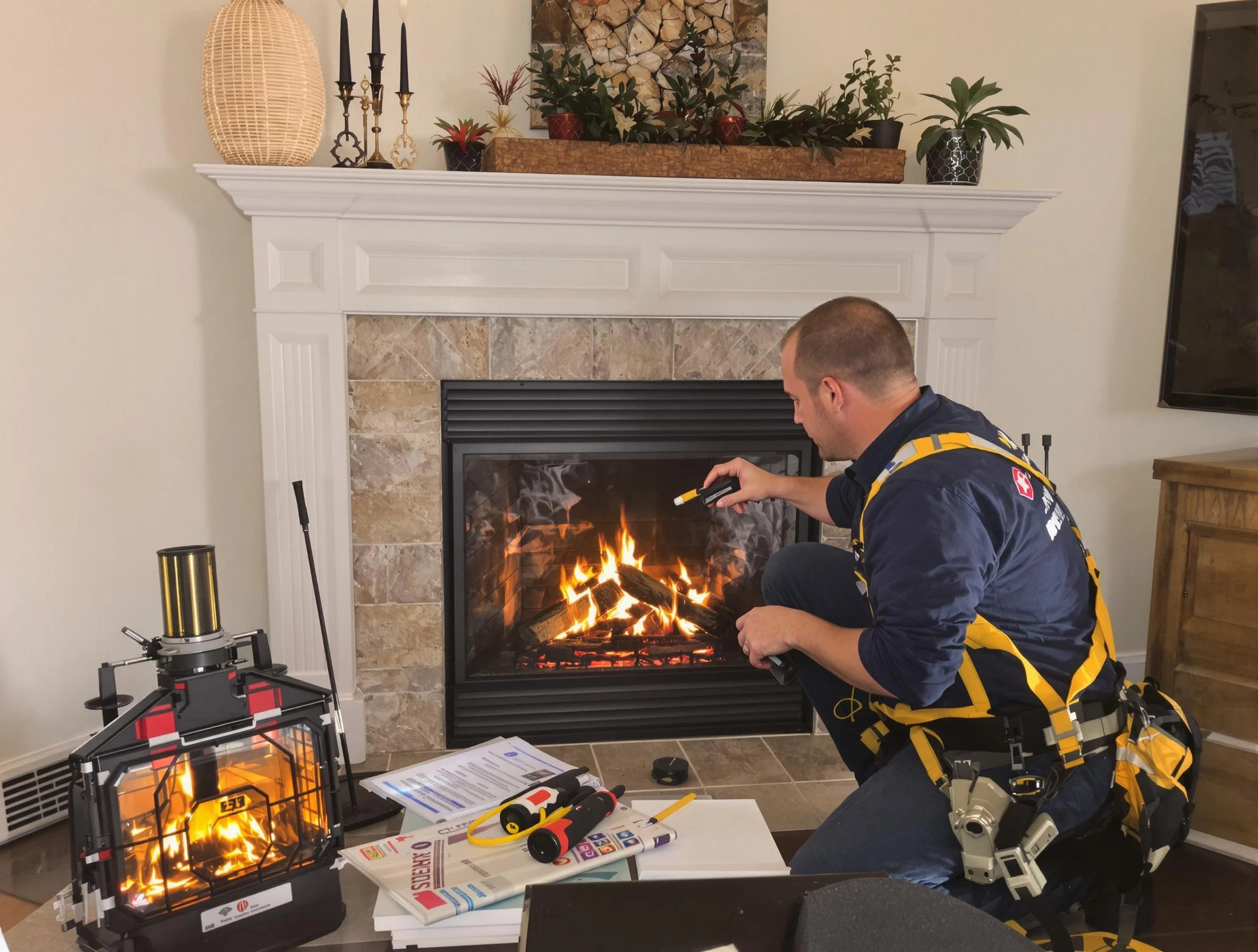 Safety-focused fireplace inspection by Farmington Chimney Sweep in Farmington, UT